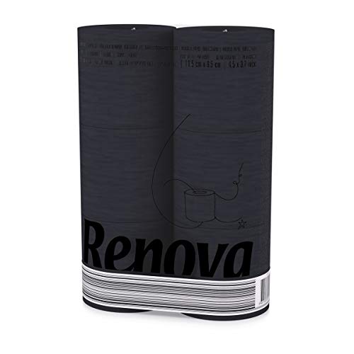 Renova Soft Black Toilet Loo Tissue (6 Pack)