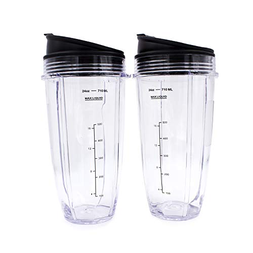 Replacement Blender Cup with Lid (2 Pack)
