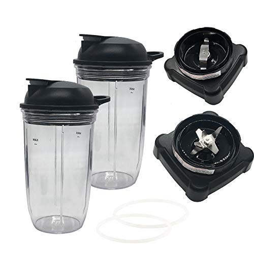 Joystar 24oz Cup with Blades & Spout Lid for Ninja Blender BL700 BL701