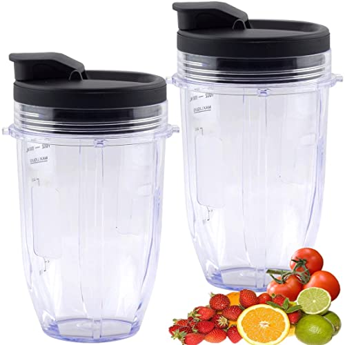 Replacement Ninja Blender Cups with Lid, 2-Pack