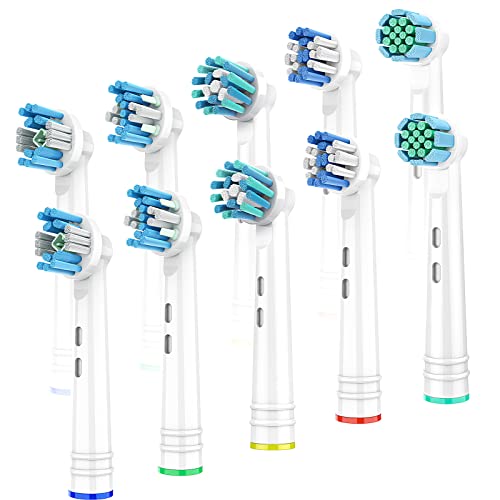 Abomet 10 Pack Precision Brush Heads for Oral B Braun Electric Toothbrush