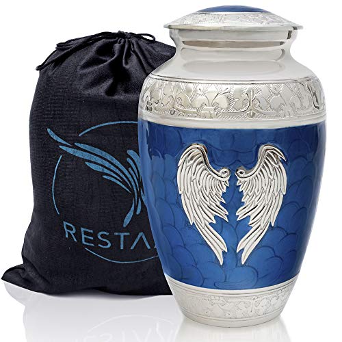 Restaall Extra Large Blue Urn for Ashes