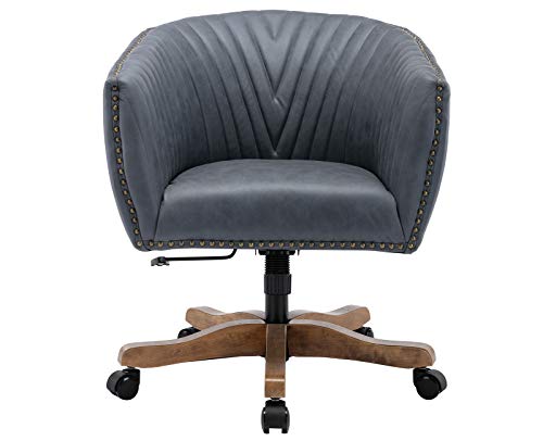 Retro Barrel Leathaire Desk Chair