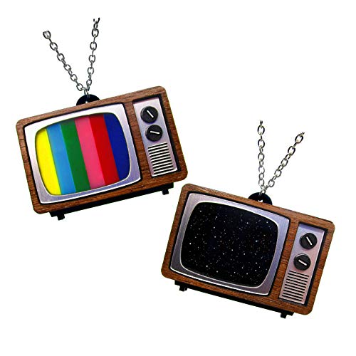 Vintage TV Test Pattern Necklace - Classic Twilight Zone Jewelry