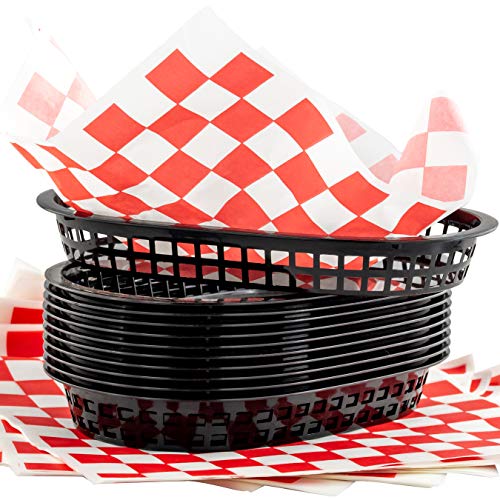 Retro Fast Food Basket and Deli Liner Combo