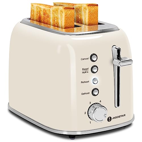 Retro Toaster 2 Slice with Extra-Wide Slots and 6 Browning Settings