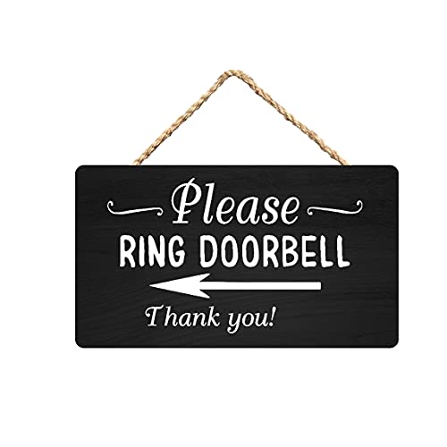 Retro Wood Doorbell Sign