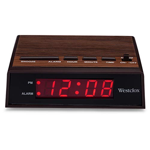 Retro Wood Grain LED Alarm Clock