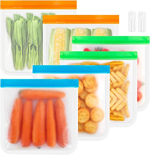 Reusable Food Storage Bags 6 Pack