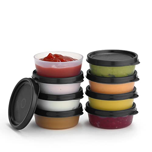 Reusable Food Storage Containers with Lids - Condiment Cups