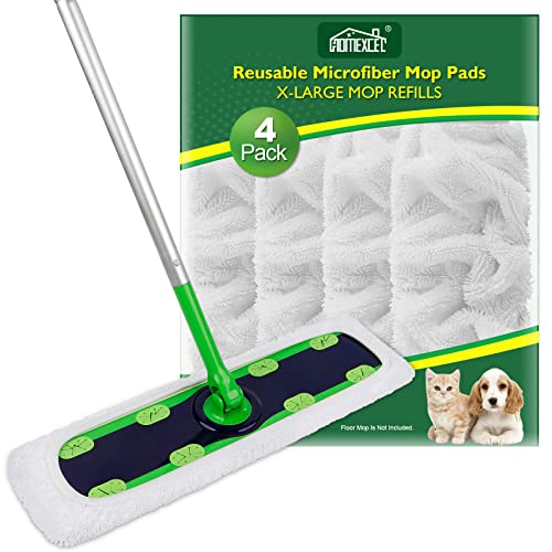  KEEPOW Reusable Wet Pads Compatible with Swiffer Sweeper Mop,  Dry Sweeping Cloths, Washable Microfiber Wet Mopping Cloth Refills for  Surface/Hardwood Floor Cleaning, 8 Pack (Mop is Not Included) : Health 