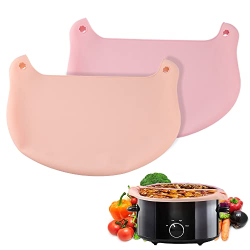 2 Pack Silicone Slow Cooker Liners,Reusable Cooking Bags Fit 6-7