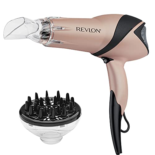 REVLON Infrared Hair Dryer | Maximum Shine, Softness, and Control (Rose Gold)