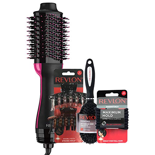 REVLON Volumizing Hair Dryer & Hot Air Brush Kit, Black