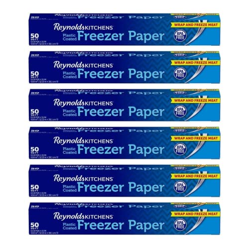 Reynolds Kitchens Freezer Paper - 50 Square Foot Roll (Pack of 6)