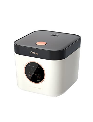 Offacy Mini Rice Cooker with Fuzzy Logic and Delay Timer