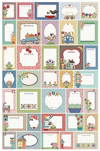Lori Holt's Vintage Quilt Labels Fabric for Quilting and Crafting