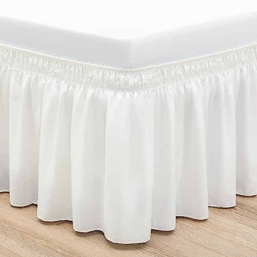 RIMELA Elastic Bed Skirt | Ivory Queen | 15 Inch