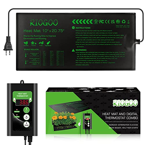 RIOGOO Seedling Heat Mat and Thermostat Controller Combo Set