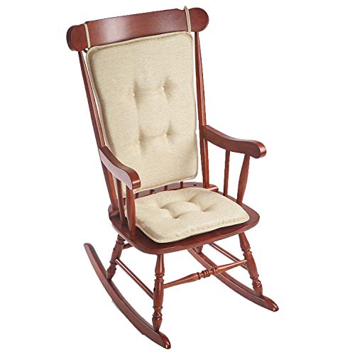 DanceeMangoo Non-Slip Rocking Chair Cushions Backrest Seat Cushion for  Office Chair Desk Seat Cotton Linen Fabric Relax Lazy Buttocks (Pink  (Cotton