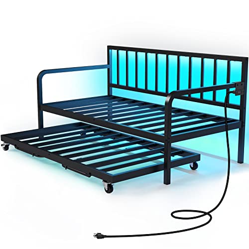 Rolanstar Daybed with Charging Station and LED Lights