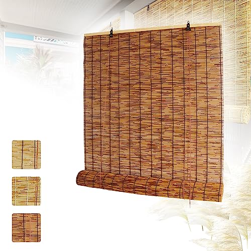 Roll Up Reed Shade Outdoor Window Blind