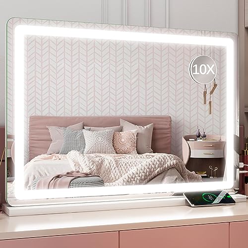 ROLOVE Large Lighted Vanity Mirror
