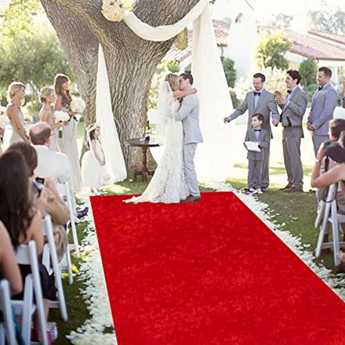 2x15 FT Red Velvet Wedding Aisle Runner with Carpet Tapes