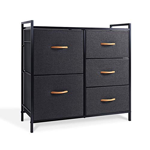 ROMOON 5-Drawer Dresser Storage Organizer - Dark Gray
