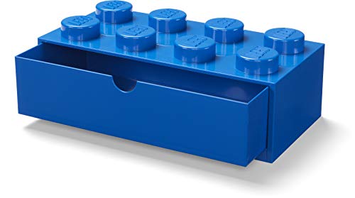 Bright Blue Lego Storage Brick 8 Desk Drawer 12.4 x 6.2 x 4.4 in