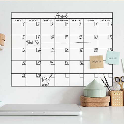 RoomMates Basics Dry Erase Calendar Wall Decal