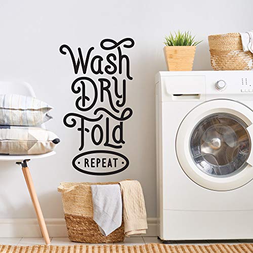 RoomMates Inspirational Quote Wall Decals for Laundry Room