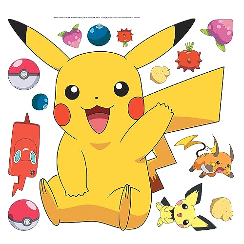 RoomMates RMK4821GM Pikachu Giant Peel and Stick Wall Decals