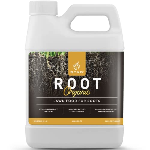 Stag Organic Lawn Fertilizer - Root-Boosting 32 oz Lawn Food