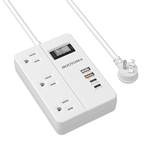 ROOTOMA PD 30W USB C Surge Protector Power Strip