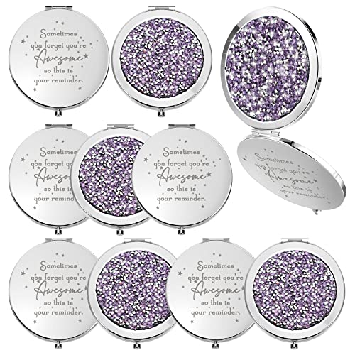 Roowest 10 Pcs Inspirational Compact Mirror
