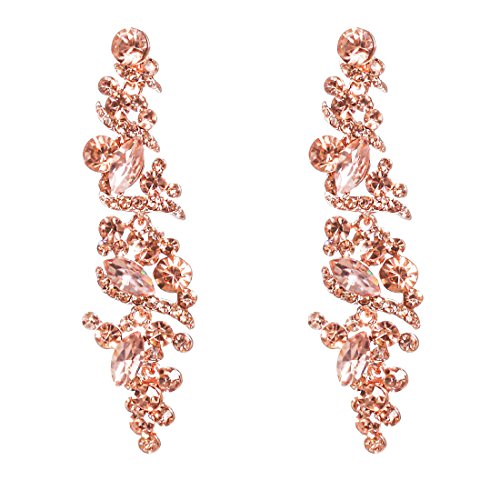 Rose Gold Chandelier Earrings for Women