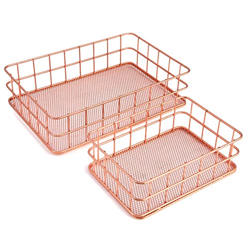 Rose Gold Wire Baskets