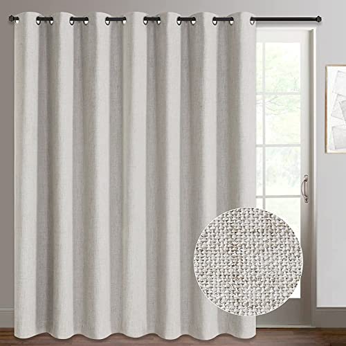 100% Blackout Thermal Insulated Patio Curtain-Beige