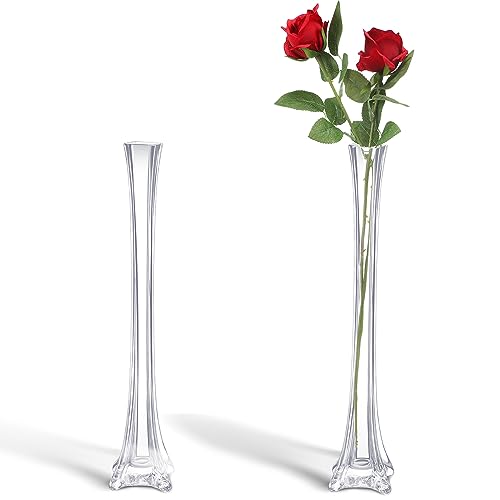 Roshtia Eiffel Tower Vase Bulk - Elegant Glass Vase for Centerpiece Decorations