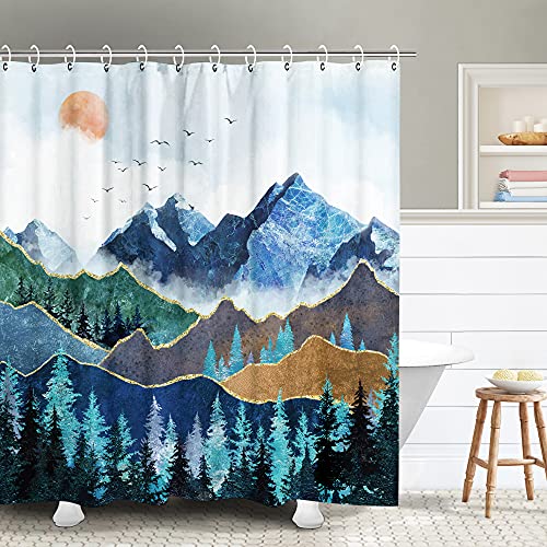 RosieLily Mountain Shower Curtain
