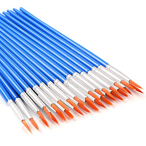 Round Paint Brushes - Bulk Pack for Detail Painting