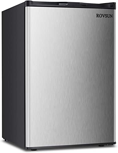 Compact Stainless Steel Upright Freezer with Adjustable Thermostat