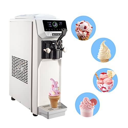 ROVSUN Soft Serve Ice Cream Machine with Pre-cooling and LCD Touch Screen