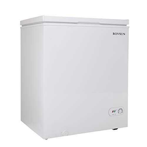ROVSUN 5.0 Cu.ft Compact Chest Freezer - Adjustable Thermostat