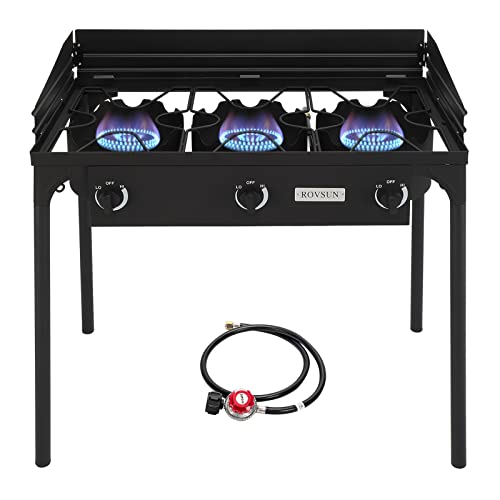 ROVSUN Outdoor Camping Stove with Wind Panel
