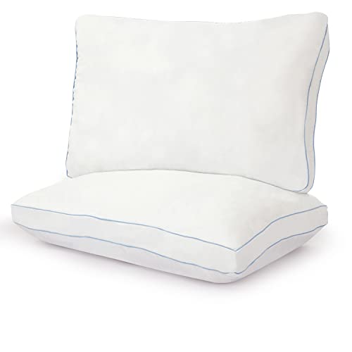 Royale Linen Queen Size Pillows Set Of 2 - Premium Bed Pillows for Sleeping