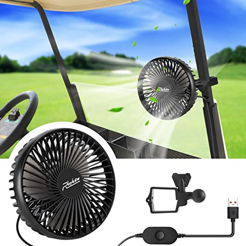 Roykaw Golf Cart Fan - Portable USB Input for EZGO Club Car Yamaha