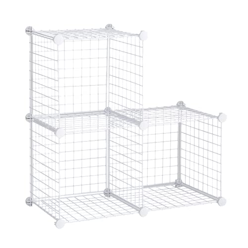 Rubbermaid 3 Piece Storage Wire Stackable Cube Set