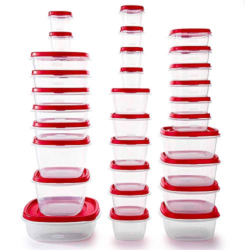 Rubbermaid 60-Piece Food Storage Set with Salad Dressing Containers